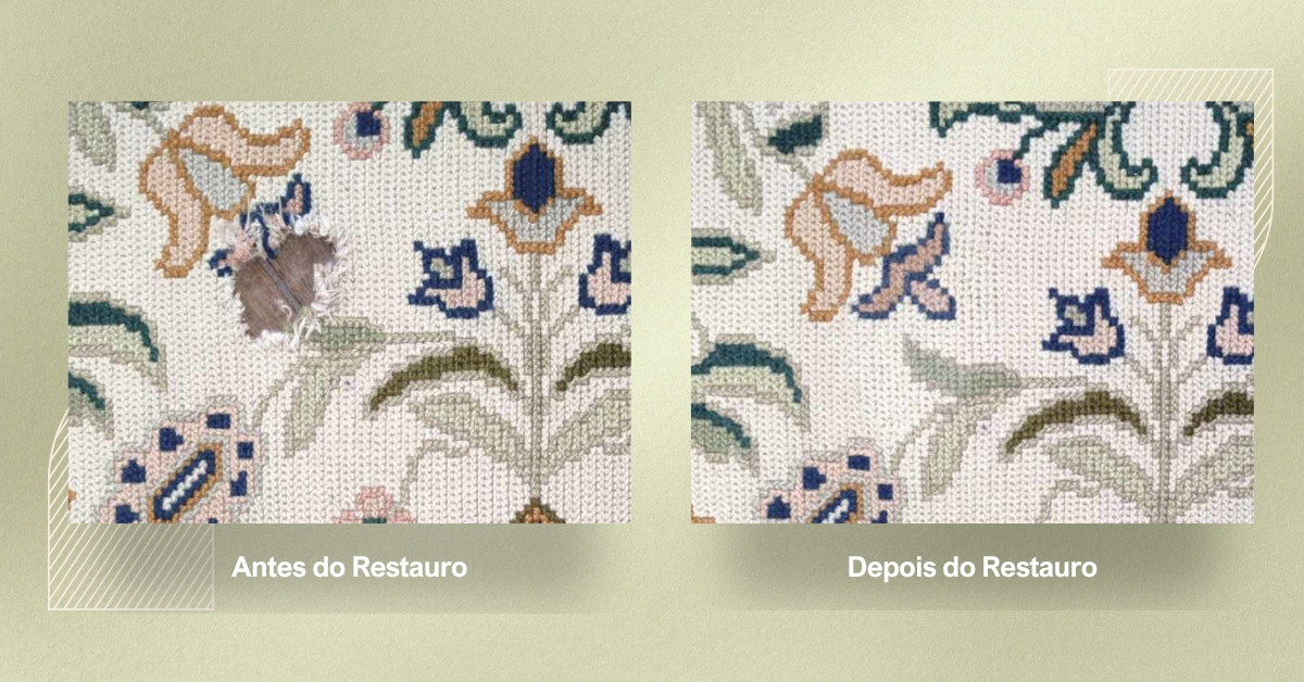 Tapetes de Arraiolos - Antes e depois do restauro Tapetes de Arraiolos - Antes e depois do restauro