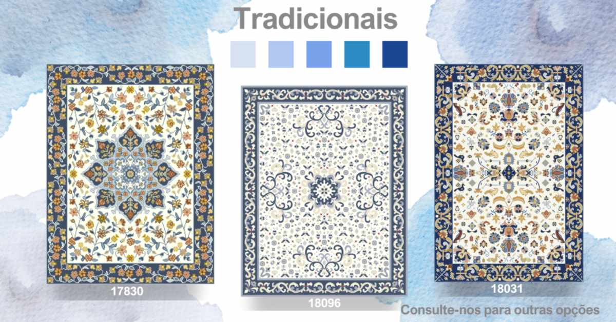 Tapetes de Arraiolos - Coleção Tradicional Azuis Tapetes de Arraiolos - Coleção Tradicional Azuis