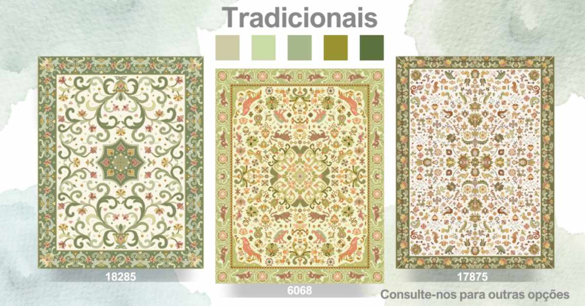 Tapetes de Arraiolos - Coleção Tradicional Verdes Tapetes de Arraiolos - Coleção Tradicional Verdes